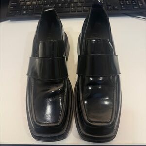COS Black Patent Leather Slip-On Loafers